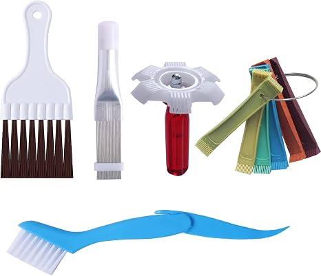 10 Pcs Air Conditioner Fin Comb Cleaner kit AC Coil Cleaning Brush 5 Different Fin Combs Condenser Fin Straightener AC E
