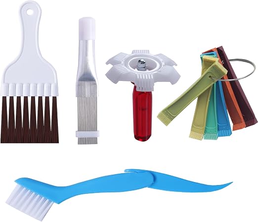 10 Pcs Air Conditioner Fin Comb Cleaner kit AC Coil Cleaning Brush 5 Different Fin Combs Condenser Fin Straightener AC E