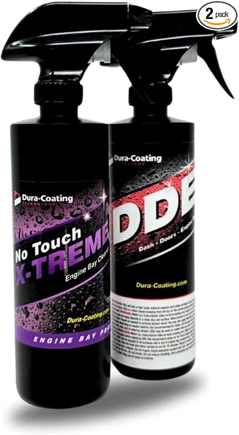 DURA-COATING TECHNOLOGY DDE Spray Detailer & No Touch Engine Bay Cleaner Combo - Car Engine Cleaner and Degreaser Spray 