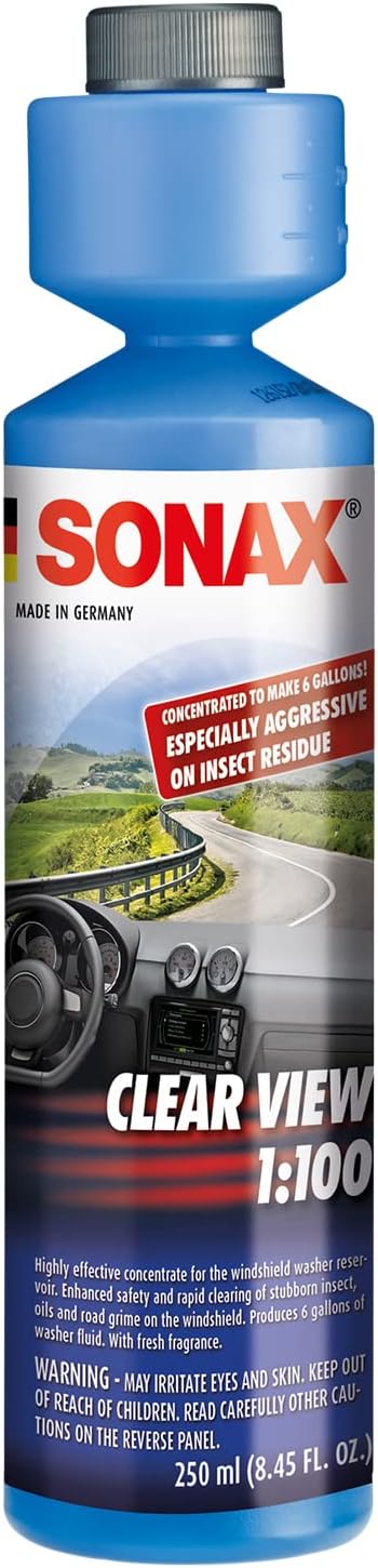 SONAX Clear View Concentrate 271141 | High-Performance Windshield Cleaner Concentrate | Remove Insects, Oil, Road Grime 