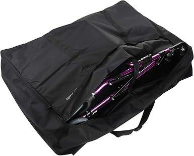 GUOER Travel Bag for Folding Wheelchair Rollator Storage Bags - Black