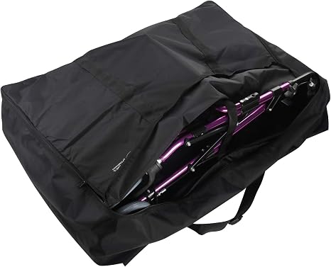 GUOER Travel Bag for Folding Wheelchair Rollator Storage Bags - Black