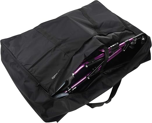 GUOER Travel Bag for Folding Wheelchair Rollator Storage Bags - Black