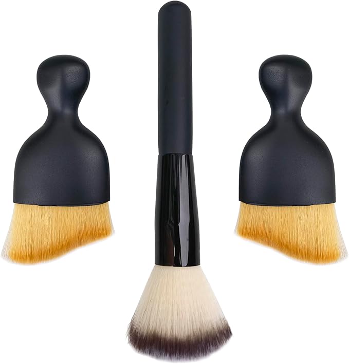 3 Pack Exquisite Microfiber Duster Brushes, Feather Duster,Car Interior Cleaning Brush - Cleaning Tool Efficient Dust Removal for Car Interior, Computers, Keyboards, Photo Frames, Digital Devices