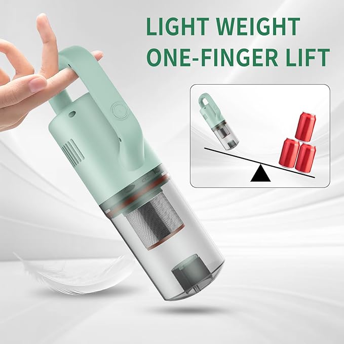 KEROMEE Cordless Vacuum Cleaner, Handheld Stick Mini Lightweight 2-in-1 Vacuum for Pet Hair Hardwood Floor Cat Litter Home Cleaning