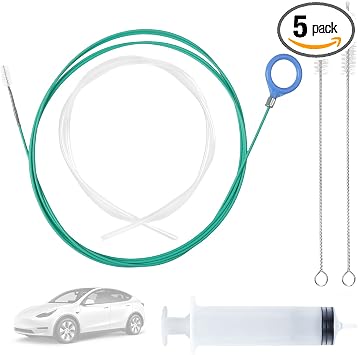 5PCS Updated Sunroof Drain Cleaning Tool Kit 118in Extra Long Flexible Tube Cleaning Brush with Pipe Cleaning Brush Syri