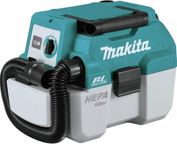 Makita XCV11Z 18V LXT Lithium-Ion Brushless Cordless 2 Gallon HEPA Filter Portable Wet/Dry Dust Extractor/Vacuum, Tool O