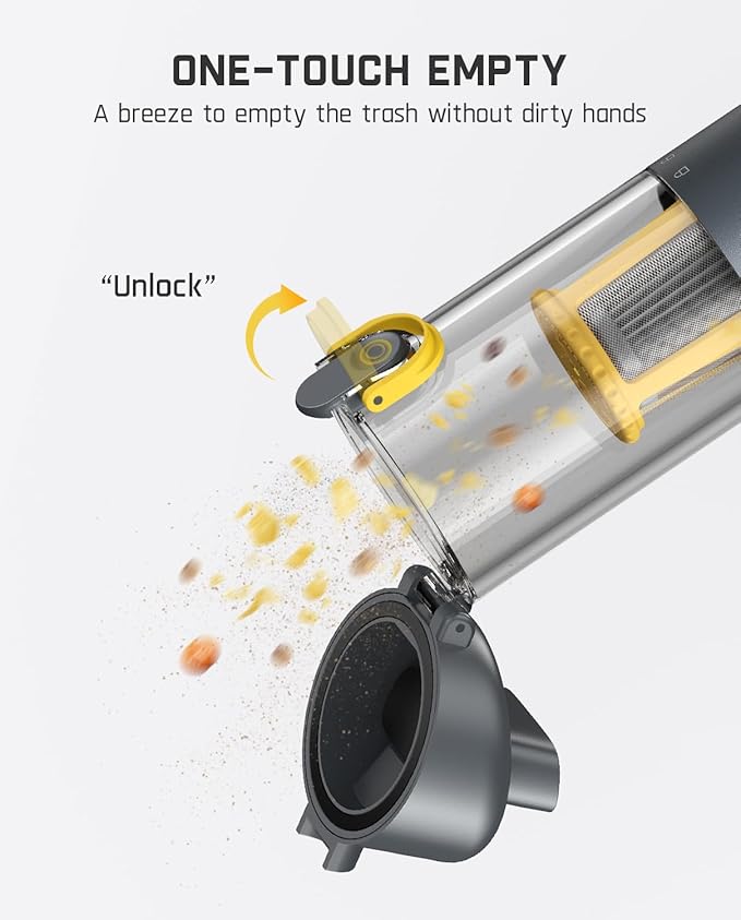 Fanttik Slim V9 Mix Car Vacuum, 4 in 1 Handheld Air Duster, 12000PA Suction Power with Smart LED Display, Cordless Portable Mini Keyboard Vacuum for Car Interior, Office Desk