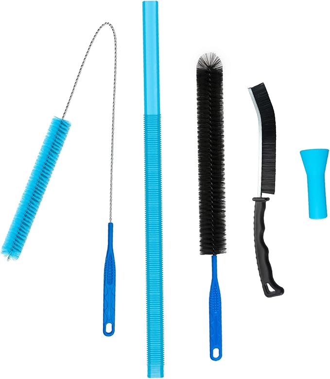 4 Pieces Dryer Vent Cleaner Kit‌ with ‌Lint Brush‌ – Professional ‌Dryer Vent Brush‌, ‌Flexible Cleaning Tools‌ for ‌Lint Trap‌, ‌Appliance Brush‌ & ‌Dryer Filter‌ Black
