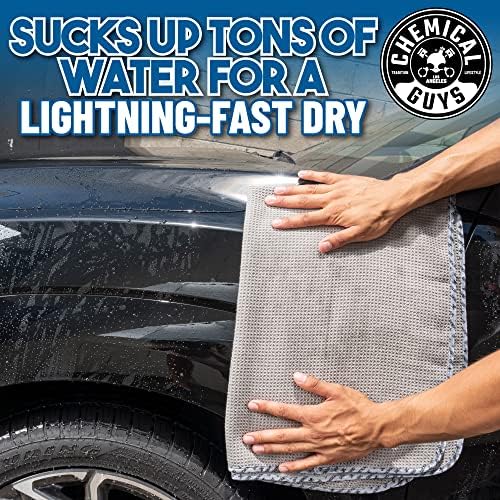 Waffle Weave Gray Matter Microfiber Drying Towel, 2 Pack