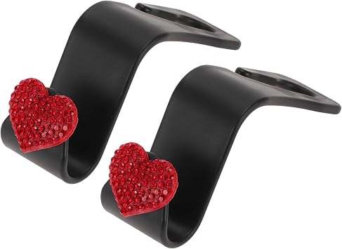 Car Seat Headrest Hook Interior Accessories for Most Car, SUV, Truck Car Seat Back Organizer Hooks Plastic Rhinestone St