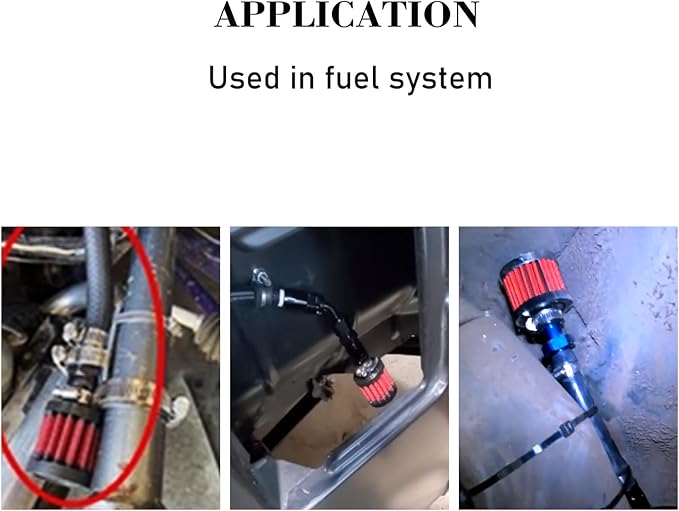 18mm Fuel Cell Breather/Vent -10AN Female Fitting with Air Filter Rebuild Kit