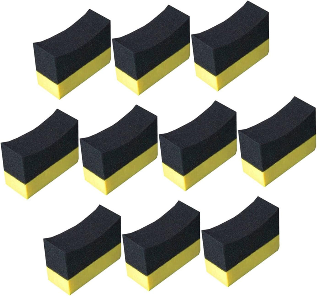 WOONEKY 10Pcs Tire Dressing Applicator Wax Polishing Sponge Portable Car Interior for Effective Tire Shine and Detailing