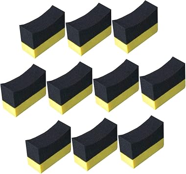 WOONEKY 10Pcs Tire Dressing Applicator Wax Polishing Sponge Portable Car Interior for Effective Tire Shine and Detailing