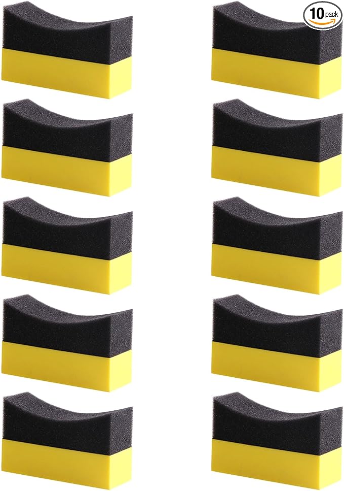 10Pcs EVA Wax Applicator Auto Care Soft Wax Applicator Pads Wax Applicator for Car Multipurpose Cleaning Sponge Foam App
