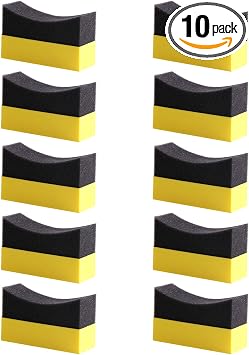 10Pcs EVA Wax Applicator Auto Care Soft Wax Applicator Pads Wax Applicator for Car Multipurpose Cleaning Sponge Foam App