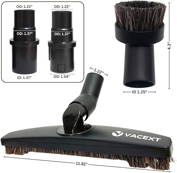 Round Horse Hair Dusting Brush & Hard Floor Attachment for Shark Vacuum Accessories & Attachments Compatible with Shark Rotator NV360 NV350 NV500 NV501 HV300 HV301 HV322 HV371 HV372
