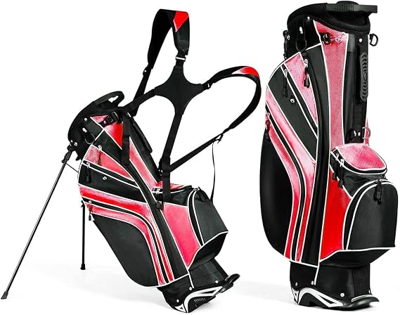 Mayjooy Golf Stand Bag, Portable Carry Golf Bag w/Ergonomic Dual Straps & 6 Way Top Divider, Lightweight Carry Organizer