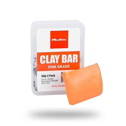 Maxshine Universal 2-Pack Magic Clay Bar – 100g Fine Grade Car Detailing Clay for Paint, Glass, Plastic & Metal Surfaces