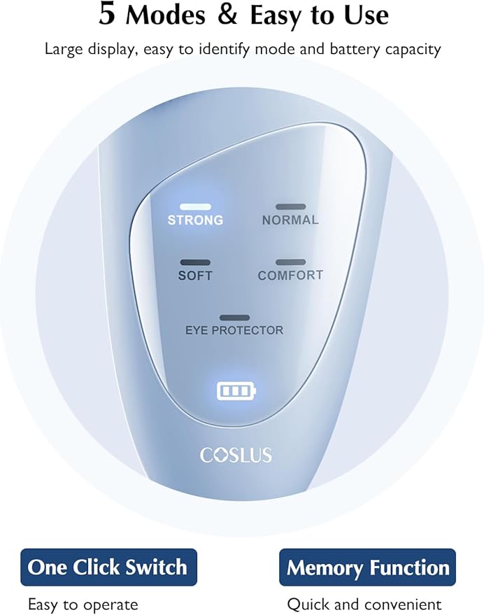 COSLUS JMY05 Facial Cleansing Brush Silicone Face Scrubber: IPX7 Waterproof Rechargeable Face Wash Brush, 4 Cleansing Modes, Electric Face Brush for Cleaning, Exfoliating, Massaging