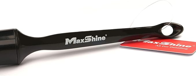 Maxshine Universal Premium Natural Boar’s Hair Detailing Brush #10 | Durable Plastic Handle with No-Shed Bristles | Gentle Cleaning Brush for Engine Bays, Wheels, Interiors, Air Vents & Car Detailing