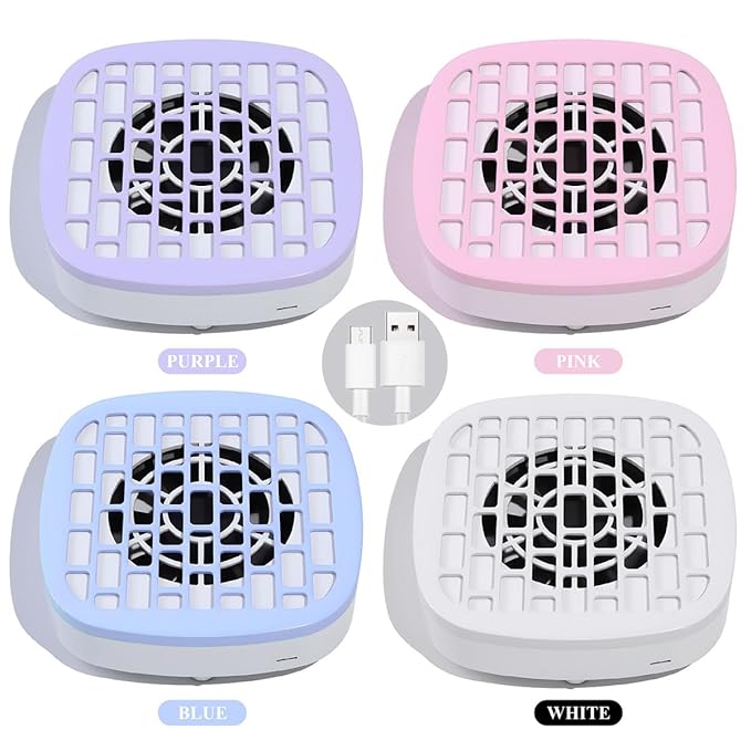 USB Mini Manicure Nail Vacuum Cleaner Strong Suction Nail Dust Collector Portable Nail Art Vacuum Dust Cleaner Extractor Fan (BLUE)
