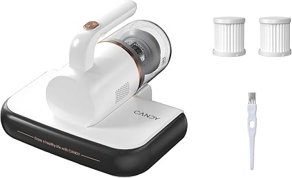 Candy Mattress Vacuum Cleaner UV Sanitizing with HEPA Filter,350W Anti-Allergen for Bed,Carpet,Couch,Dust & Pet Hair, 0.