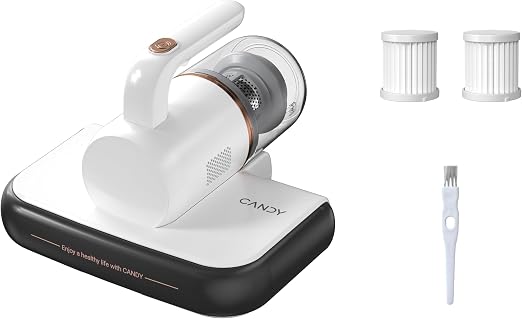 Candy Mattress Vacuum Cleaner UV Sanitizing with HEPA Filter,350W Anti-Allergen for Bed,Carpet,Couch,Dust & Pet Hair, 0.