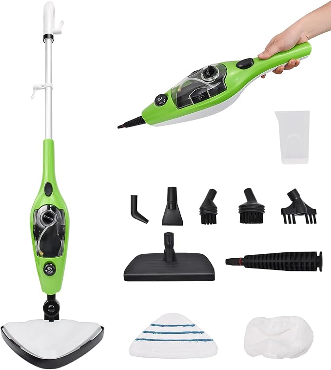 iMeshbean 10-in-1 Steam Mop, Floor Steamer, Carpet Steam Cleaner, Handheld Steam Cleaner for Laminate, Hardwood, Tile, Floor, Carpet Cleaning