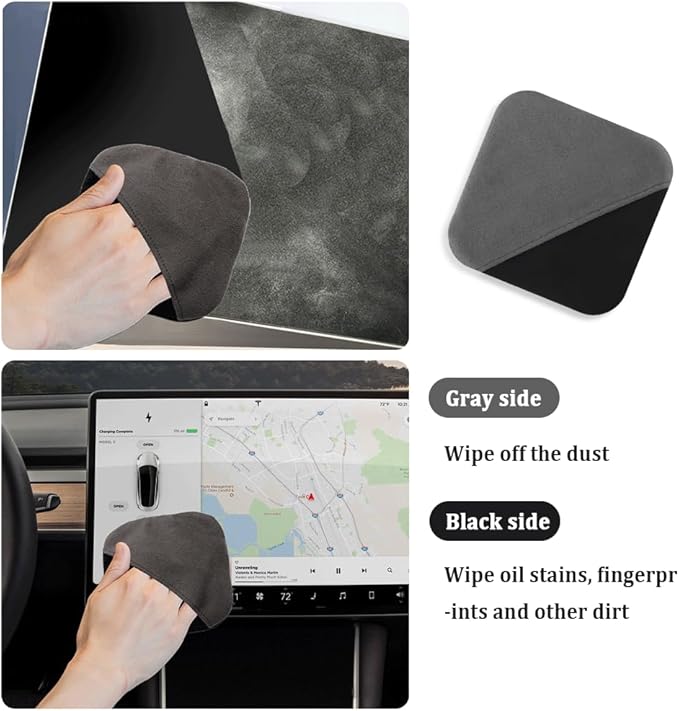 Stacool Car Screen Cleaner Cloth,Rapid Dust Removal Microfiber Cleaning Cloth for Car Display,Cell Phones,Dashboard,Double Sided Car Touch Screen Cleaner Car Accessories for Car,Truck,SUV