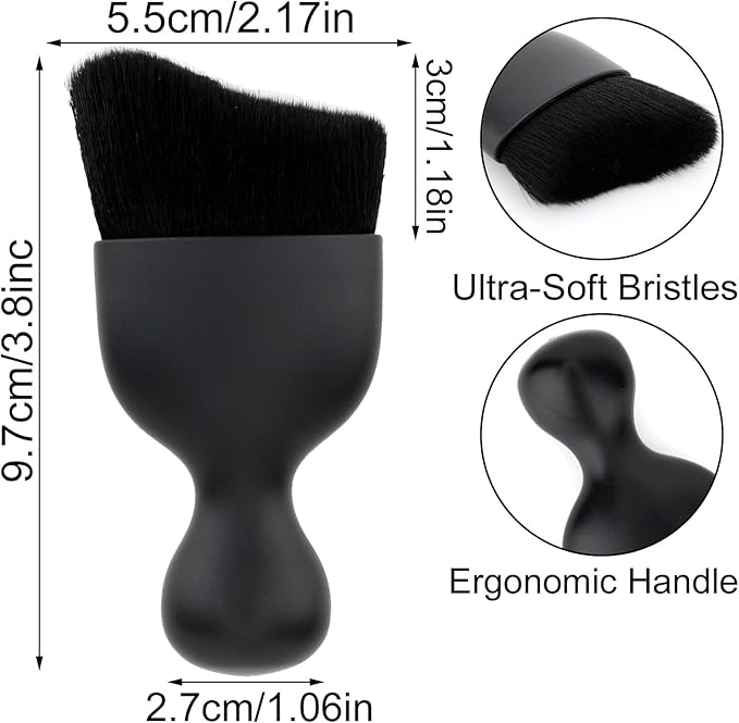 Car Detailing Brush, Soft Bristle Cleaning Brush, Scratch-Free Auto Duster Tool for Dashboard, Air Vents, Leather & Interior Cleaning (Black)