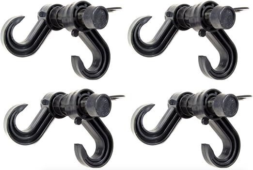Car Auto Headrest Hook Hanger & Organizer (4-Pack, Black)