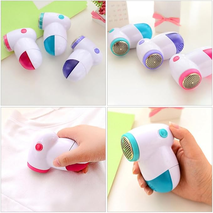 Hemoton 3 Pack Mini Clothes Lint Remover Shaver Portable Fabric Hair Ball Trimmers for Sweaters Jackets Pills Fuzz Removal 3.93X2.95X1.96 Inch