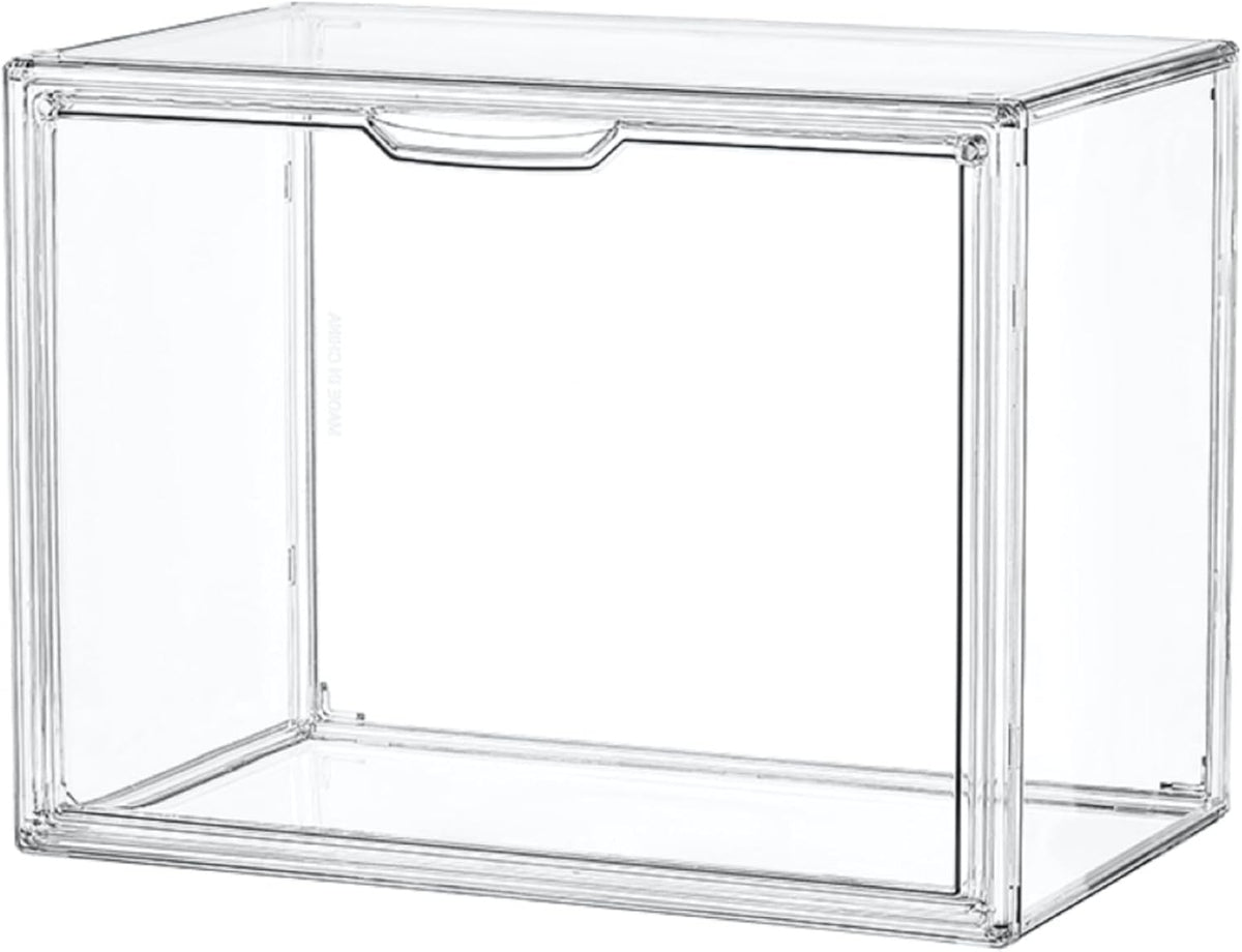 Clear Acrylic Display Case, Stackable Plastic Storage Bins, X-Large