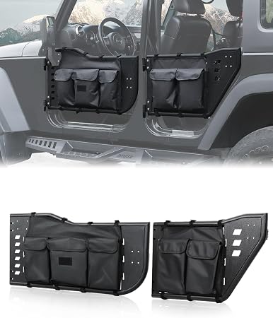 Wrangler JK Tube Half Doors Off Road Tubular Summer Doors Fit for 2007-2018 Jeep Wrangler JK Unlimited 4-Door (exclude J