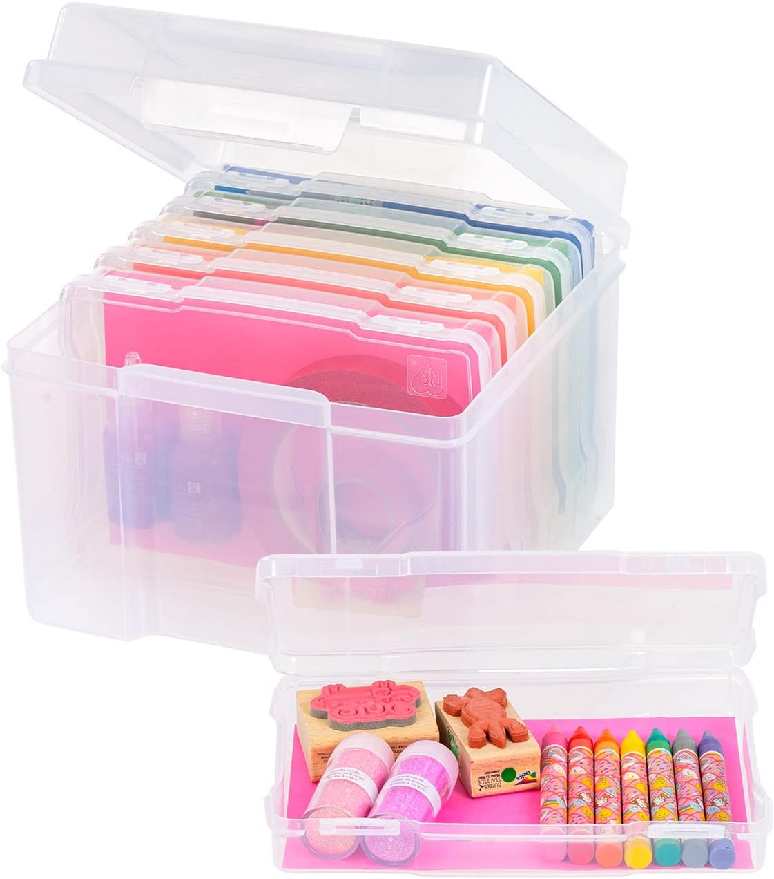 Photo Storage Box |Made in USA| 6 Cases - Clear