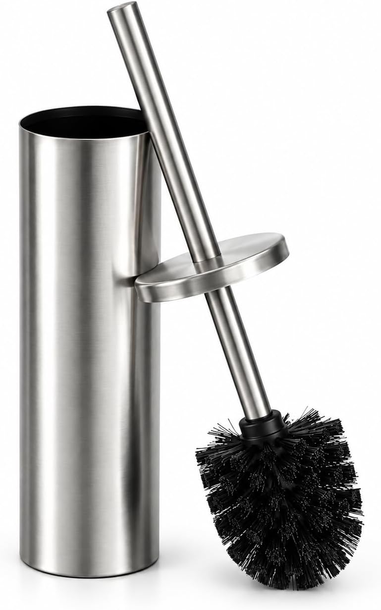 Toilet Brush and Holder Set, Stainless Steel 304 Toilet Bowl Brush