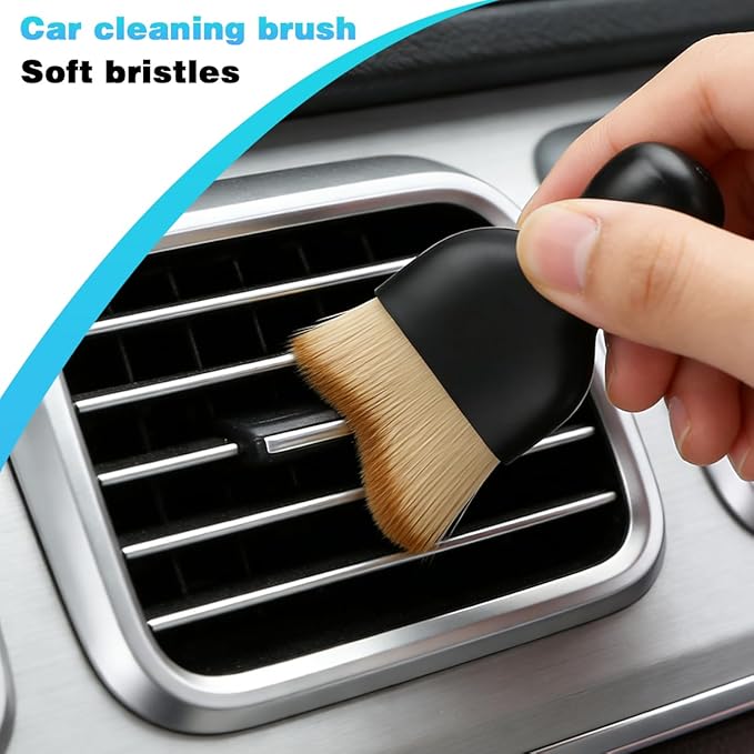 Bittwee Car Detailing Brush Kit, 9PCS Soft Bristle Multi-Use Vehicle Detailing Wash Brushes, Automotive Interior or Exterior Cleaning Kit, Universal for SUV Automobile Truck