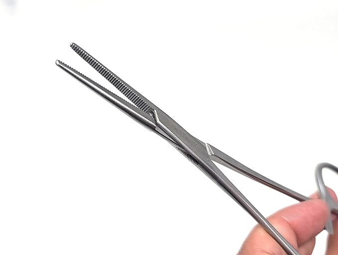Dog Pet Ear/Nose Hair Puller Grooming Hemostat Locking Forceps Pliers, 5.5" (14cm), Straight