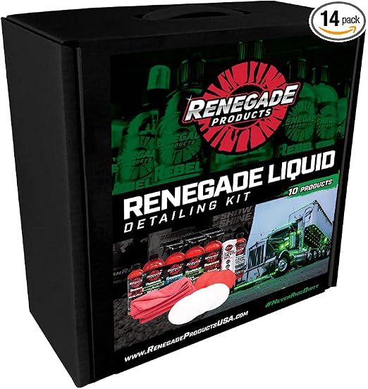 Ultimate Liquid Detailing Kit Which Includes a Liquid Metal Polish, Spray Wax, Liquid Wax, Rubber & Vinyl, Wash N' Wax, 