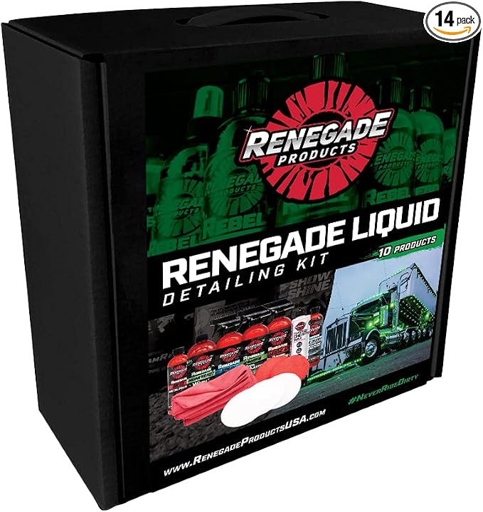Ultimate Liquid Detailing Kit Which Includes a Liquid Metal Polish, Spray Wax, Liquid Wax, Rubber & Vinyl, Wash N' Wax, 