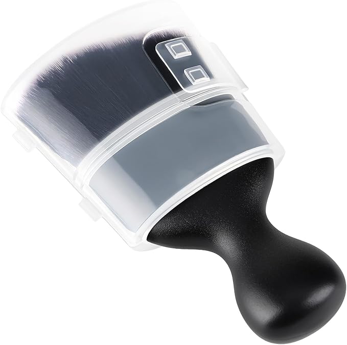 Car Detailing Brush, Soft Bristle Cleaning Brush, Scratch-Free Auto Duster Tool for Dashboard, Air Vents, Leather & Interior Cleaning (Black&White with Cap)