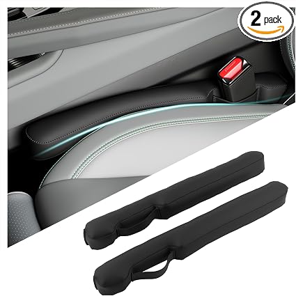 Aokdom 2026 Latest 2PCS Upgraded Car Seat Gap Filler with Fixing Ring,Elastic Car Gap Filler to Avoid Dropping Cell Phon