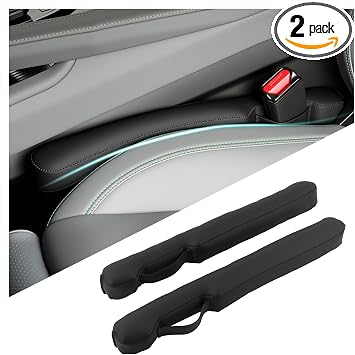 Aokdom 2026 Latest 2PCS Upgraded Car Seat Gap Filler with Fixing Ring,Elastic Car Gap Filler to Avoid Dropping Cell Phon