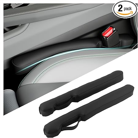 Aokdom 2026 Latest 2PCS Upgraded Car Seat Gap Filler with Fixing Ring,Elastic Car Gap Filler to Avoid Dropping Cell Phon