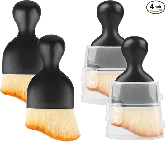 Car Interior Cleaning Brush, 4 Car Brush Interior Dust Brush, Car Interior Detailing Brush, Soft Bristle Automotive Interior Dusting Brush Tools for Crevice Dashboard Leather Air Conditioner Vent