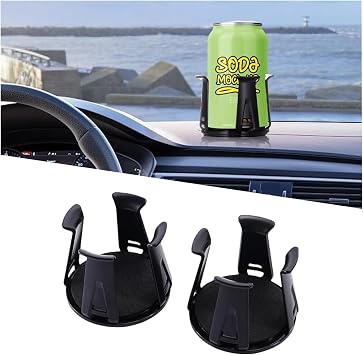 Zpana Car Slim Can Cup Holder Adapter, 2PCS Vehicle Energy Drink Holder Insert, Reversible Wiggle Free Automotive Cup Ho