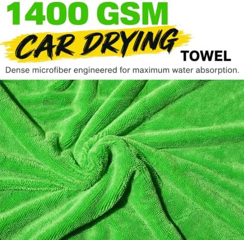 Car Drying Towel, Extra Large 48 x 24 Inch, 1400 GSM, Dual-Color
