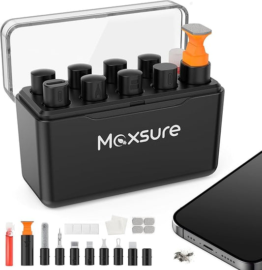 for iPhone Cleaning Kit for Charging Port Cleaner, Multi-Tool Cleaner Kit for AirPods and ipad(USB C) Speaker & Charger Port, Repair & Recovery for Lightning Cables & Connectors, Easy Storage