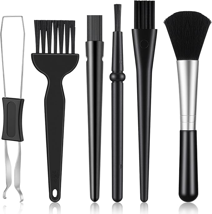 6 Pcs Mini Keyboard Cleaning Brushes Kit, Anti Static Electronic Dust Cleaning Brushes with PP Handle and Nylon Bristles, Keyboards Cleanings Brush for Computer Keyboard and Small Spaces